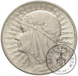 10 złotych - Polonia (głowa kobiety) - bez znaku mennicy